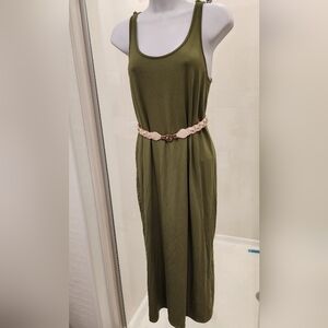 Philosophy green midi dress * belt not included